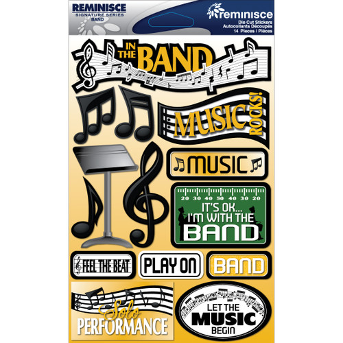 Reminisce Signature Series Dimensional Stickers 4.5"X6"-Band - RSD-2-225 - 895707145259