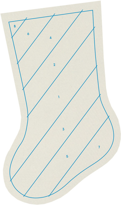 June Tailor Quilt As You Go Holiday Stocking-Finished Size 10"X18" - JT1470