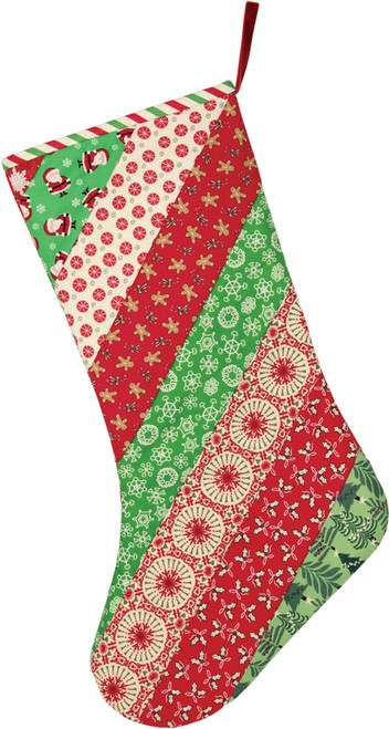 June Tailor Quilt As You Go Holiday Stocking-Finished Size 10"X18" - JT1470
