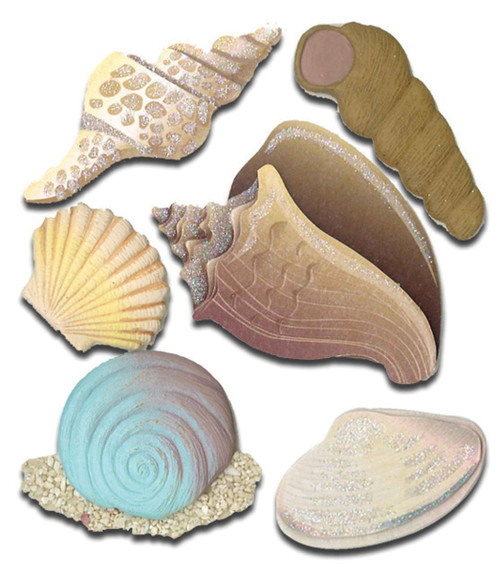 Jolee's Boutique Dimensional Stickers-Seashells SPJB-550