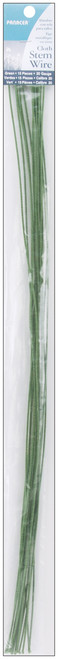 Panacea Cloth Covered Stem Wire 20 Gauge 18" 15/Pkg-Green - 582018 - 093432820186