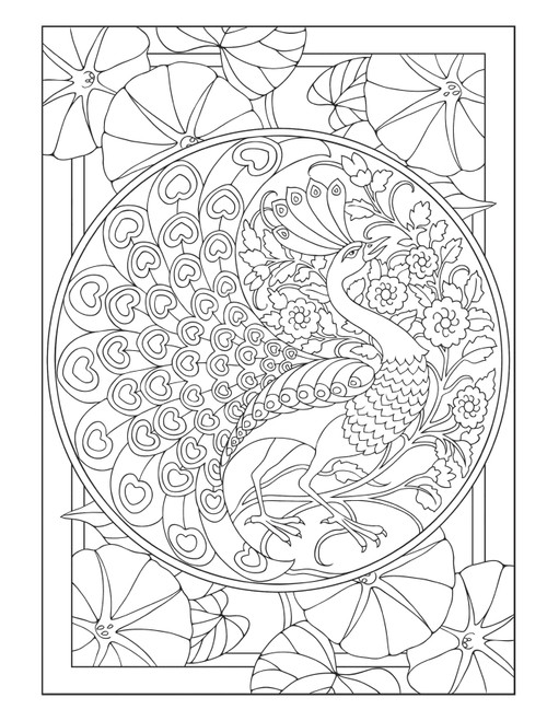 Creative Haven: Peacock Designs Coloring Book-Softcover - B6779966 Creative Haven: Peacock Designs Coloring Book-Softcover - B6779966