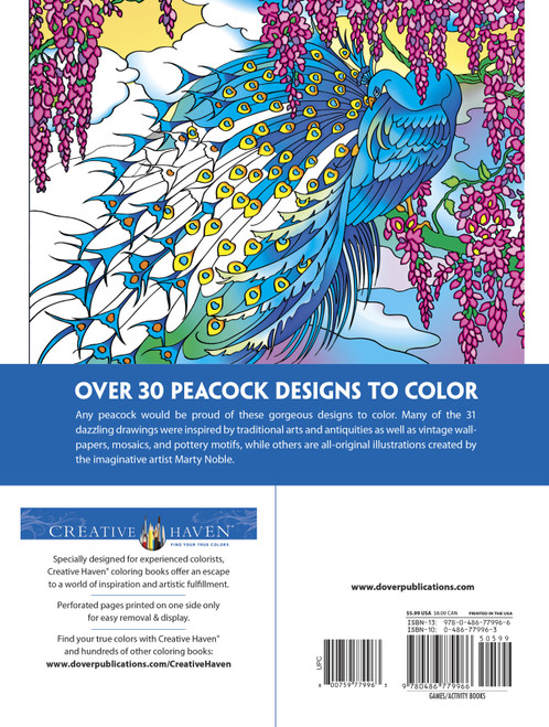 Creative Haven: Peacock Designs Coloring Book-Softcover - B6779966 Creative Haven: Peacock Designs Coloring Book-Softcover - B6779966