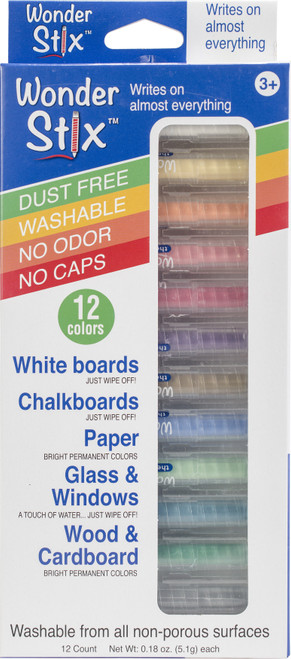 Wonder Stix Crayons 12/Pkg-Assorted Colors -TPG-637 - 634901006375