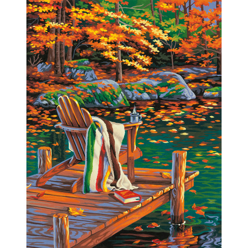 Paint Works Paint By Number Kit 14"X11"-Golden Pond -91468