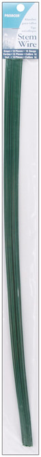 Panacea Stem Wire 16 Gauge 18" 12/Pkg-Green - 561618 - 093432616185