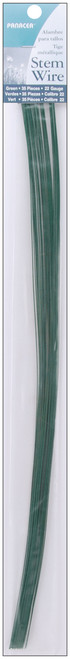 Panacea Stem Wire 22 Gauge 18" 35/Pkg-Green 562218 - 093432622186