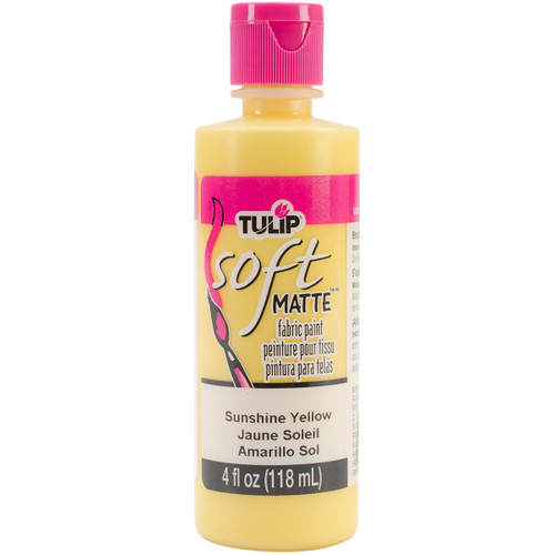 Tulip Soft Fabric Paint 4oz-Matte Sunshine Yellow TSFP-20406 - 017754204066