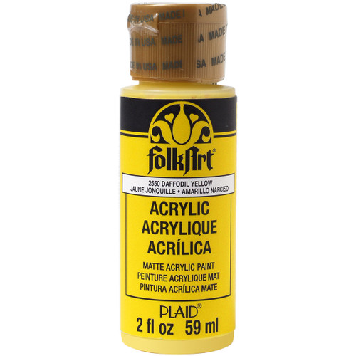 FolkArt Acrylic Paint 2oz-Daffodil Yellow - FA-2550 - 028995025501 FolkArt Acrylic Paint 2oz-Daffodil Yellow - FA-2550 - 028995025501