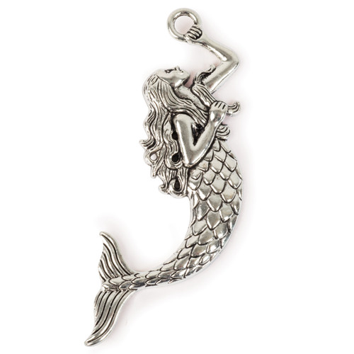Solid Oak Steampunk Metal Pendant-Mermaid - STEAM248 Solid Oak Steampunk Metal Pendant-Mermaid - STEAM248