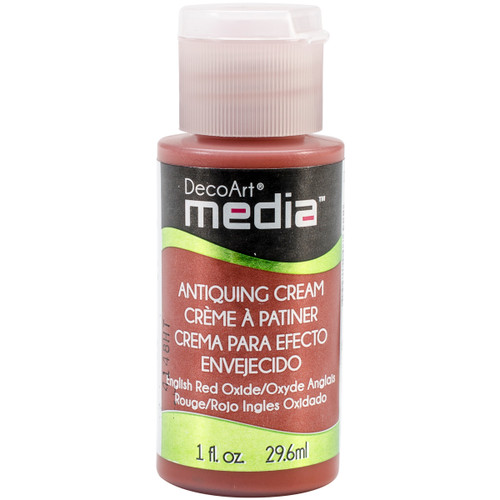 DecoArt Media Antiquing Cream 1oz-English Red Oxide DMM-154 - 766218076922