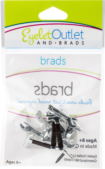 Eyelet Outlet Shape Brads 12/Pkg-Tool Mate - QBRD2-656 - 879693006565