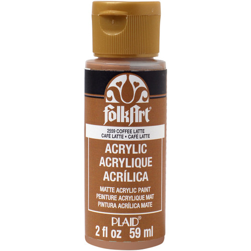 FolkArt Acrylic Paint 2oz-Coffee Latte - FA-2559 - 028995025594