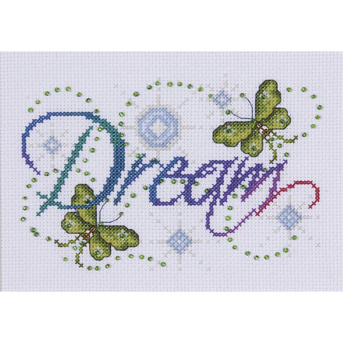 Design Works Counted Cross Stitch Kit 5"X7"-Dream (14 Count) - DW9797 Design Works Counted Cross Stitch Kit 5"X7"-Dream (14 Count) - DW9797
