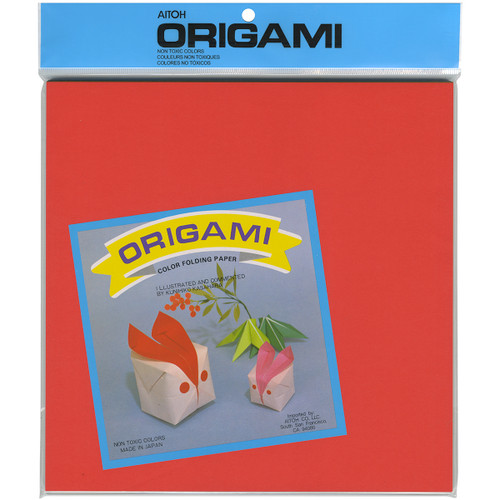 Aitoh Origami Paper 9.75"X9.75" 100/Pkg-Assorted Colors OG-6 - 762867010607