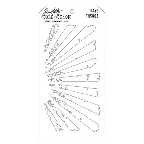 Tim Holtz Layered Stencil 4.125"X8.5"-Rays - THS-003