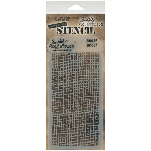 Tim Holtz Layered Stencil 4.125"X8.5"-Burlap - THS-007 - 794504708158