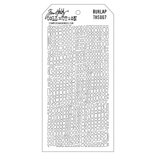 Tim Holtz Layered Stencil 4.125"X8.5"-Burlap - THS-007