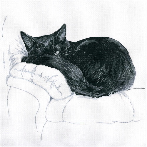 RTO Counted Cross Stitch Kit 10.5"X9.25"-Among Black Cats I (14 Count) - M668 RTO Counted Cross Stitch Kit 10.5"X9.25"-Among Black Cats I (14 Count) - M668