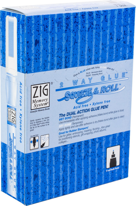 Zig 2-Way Glue Pen 12/Pkg-Squeeze & Roll MSB10M