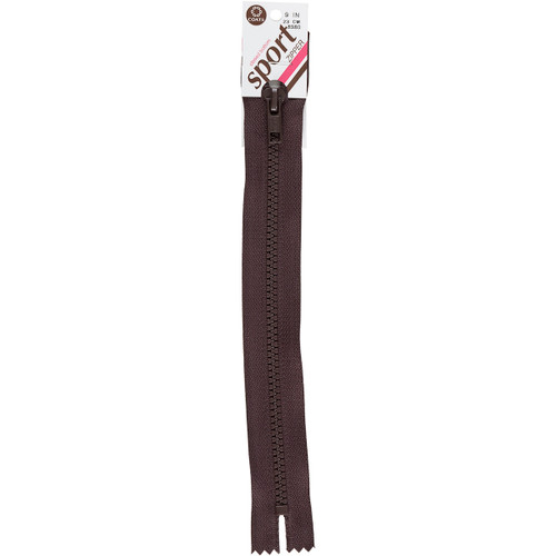 Coats Sport Closed Bottom Zipper 9"-Cloister Brown - F45 9-8980 - 073650846212
