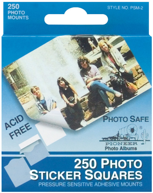 Photo Sticker Squares .5" 250/Pkg-White PSM-2 - 023602122086