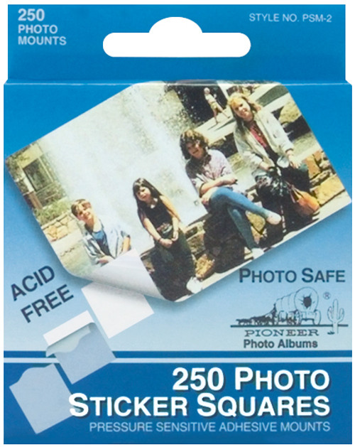 Photo Sticker Squares .5" 250/Pkg-White - PSM-2 - 023602122086