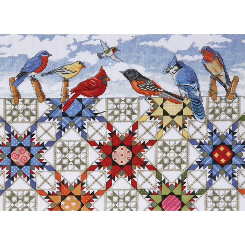 Design Works Counted Cross Stitch Kit 12"X16"-Feathered Stars (14 Count) - DW2719 - 021465027197