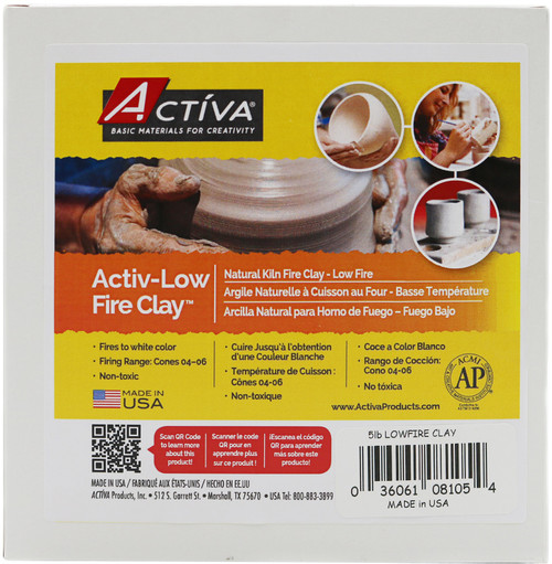 Activa Blackjack Low Fire Clay 5lb-Gray/White 8105 - 036061081054