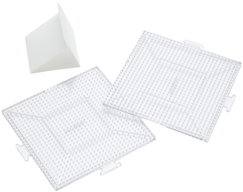 Perler Pegboards 2/Pkg-Large Square Clear - 22613