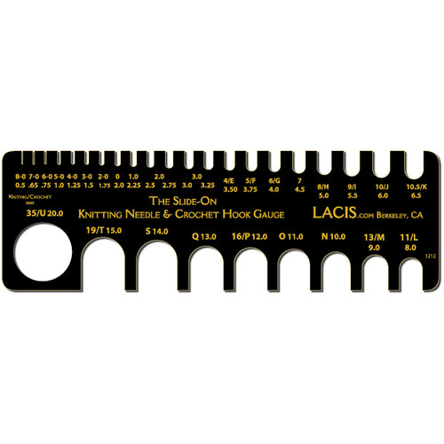 Lacis Knit & Crochet Gauge 8-0 To 35 Slide-On  LH66 - 824649006786