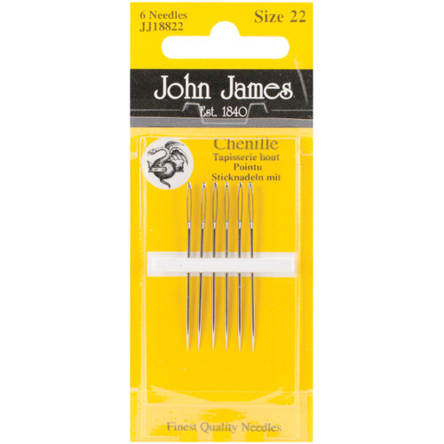 John James Chenille Hand Needles-Size 22 6/Pkg - JJ188-22 - 783932200884