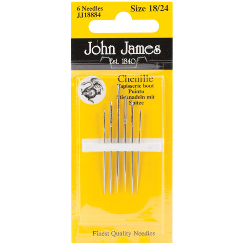 John James Chenille Hand Needles-Size 18/24 6/Pkg - JJ188-18/24 - 783932200914