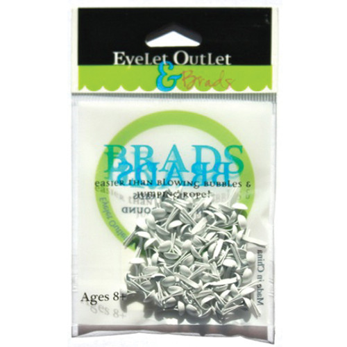 Eyelet Outlet Round Brads 4mm 70/Pkg-White BRD4MM-292 - 810787020005