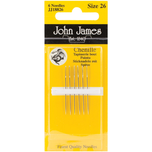 John James Chenille Hand Needles-Size 26 6/Pkg - JJ188-26 - 783932201287