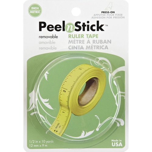 iCraft PeelnStick Removeable Ruler Tape-.5"X10yd - 3352 - 000943033523 iCraft PeelnStick Removeable Ruler Tape-.5"X10yd - 3352 - 000943033523