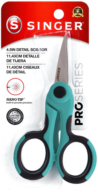 Singer ProSeries(TM) Detail Scissor 4.5"-W/NANO Tip(TM) Comfort Grip - 00557 - 075691005573
