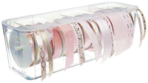 Deflecto Acrylic Ribbon Dispenser-Clear, 13.3"Wx4.4"Hx4.2"D - 29321CR