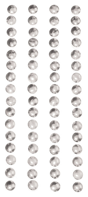 Mark Richards Metal Stickers Nailheads 5mm Round 64/Pkg-Silver - MS5MM-3859