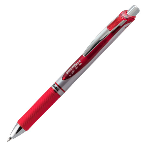 Pentel EnerGel RTX Retractable Liquid Gel Pens .7mm 2/Pkg-Red BL77BP2-B