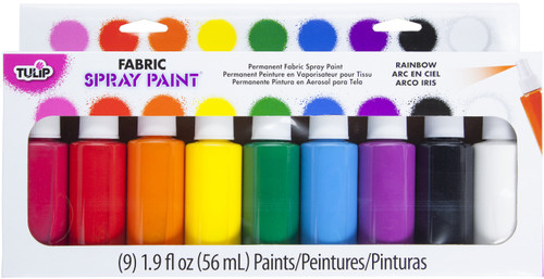Tulip Fabric Spray Paint Party Pack 1.9oz 9/Pkg-Assorted -29069 - 017754290694