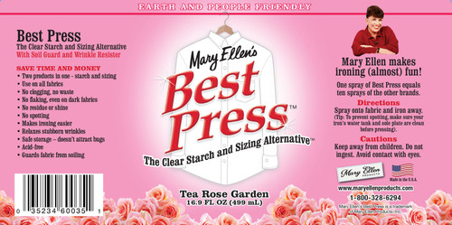 Mary Ellen's Best Press Clear Starch Alternative 16.9oz-Tea Rose Garden 600BP-35