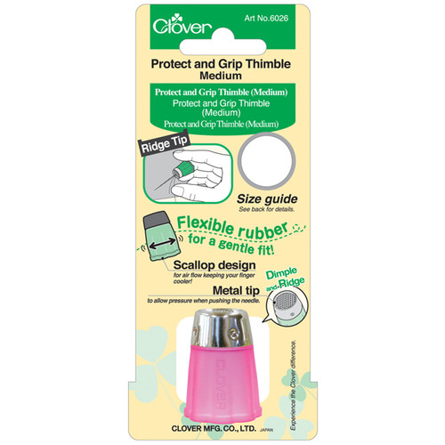 Clover Protect & Grip Thimble-Medium - 6026 - 051221508554
