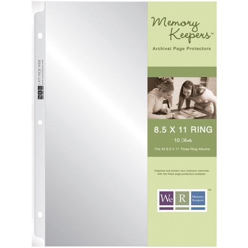 We R Ring Photo Sleeves 8.5"X11" 10/Pkg-Full Page - WR660157
