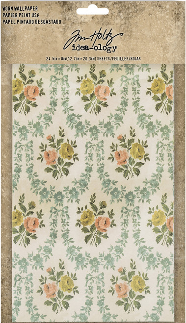 Idea-Ology Worn Wallpaper 5"X8"-24 Pieces - TH93692 - 040861936926