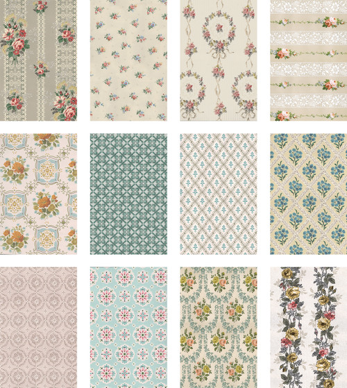 Idea-Ology Worn Wallpaper 5"X8"-24 Pieces TH93692