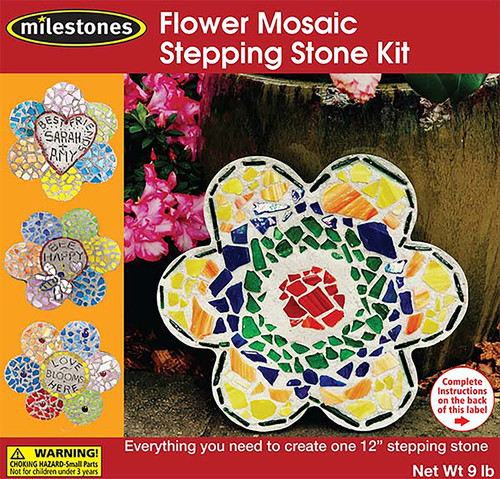 Milestones Mosaic Stepping Stone Kit-Flower - 90111277 - 601950112777