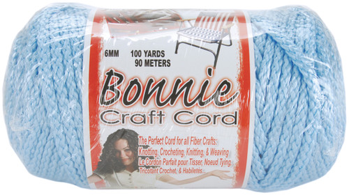 Pepperell Bonnie Macrame Craft Cord 6mmX100yd-Sky Blue - BB6-100-035 - 725879670351
