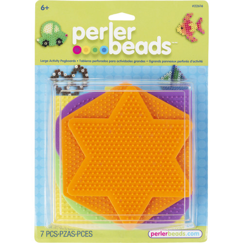 Perler Pegboards 5/Pkg-Assorted Shapes & Colors 22616 - 048533026166