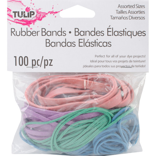 Tulip Rubber Bands 100/Pkg-Assorted Colors 27703 - 017754277039